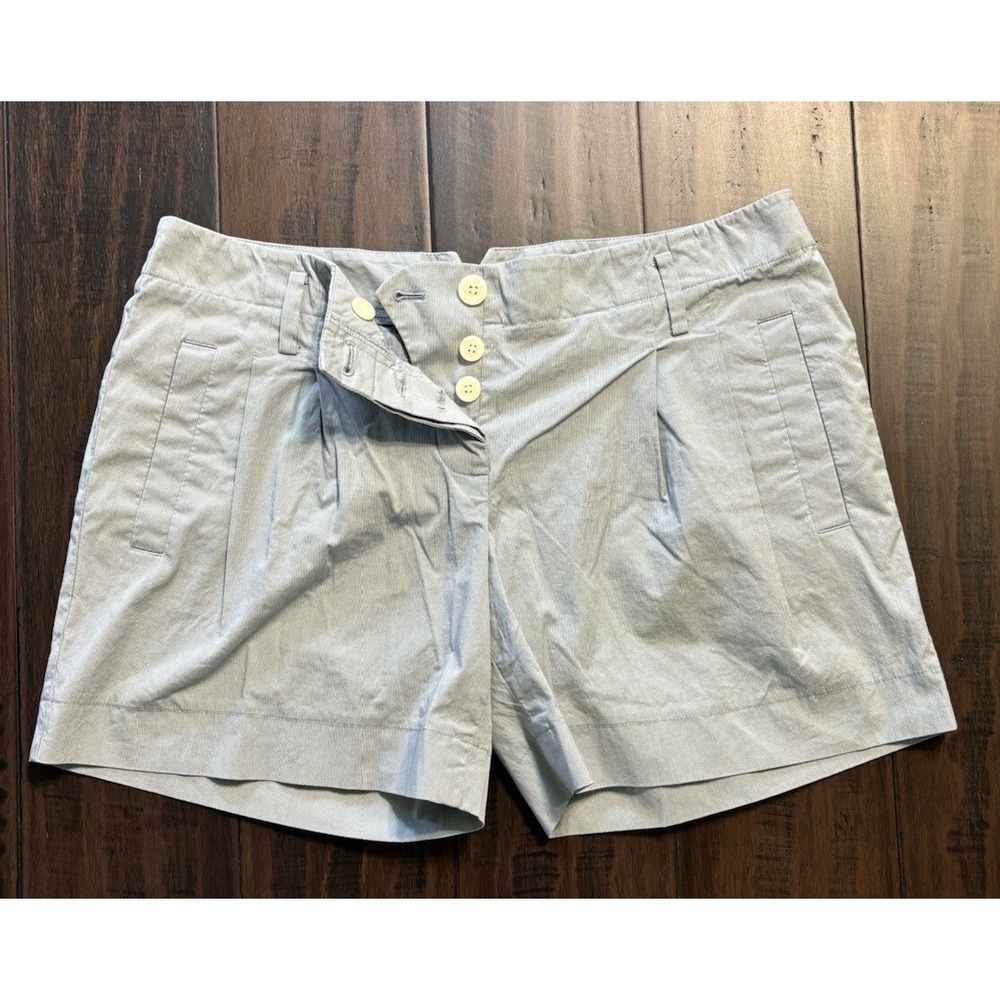 The Limited Shorts Womens 6 Button Fly Cassidy Fit  Light Blue Pleated Preppy